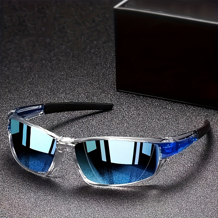 Sunglasses for Men - Full Frame Glasses Lightweight PC Lens - Futuristic Modern Eyewear with - product detail view 16