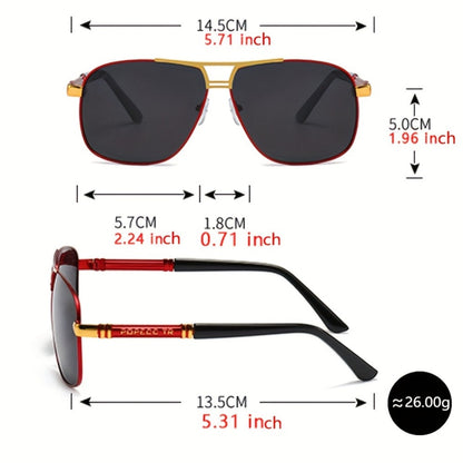 Sunglasses for Men - Full Rim Women Oversized 139mm+ Frame TAC Gradient Lens UV Protection - product detail view 2