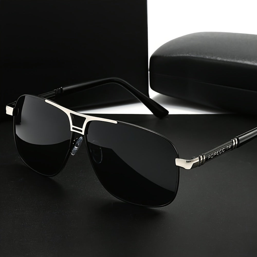 Sunglasses for Men - Full Rim Women Oversized 139mm+ Frame TAC Gradient Lens UV Protection - product detail view 3