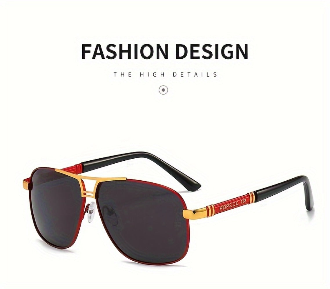 Sunglasses for Men - Full Rim Women Oversized 139mm+ Frame TAC Gradient Lens UV Protection - product detail view 7