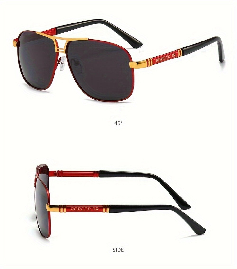 Sunglasses for Men - Full Rim Women Oversized 139mm+ Frame TAC Gradient Lens UV Protection - product detail view 9