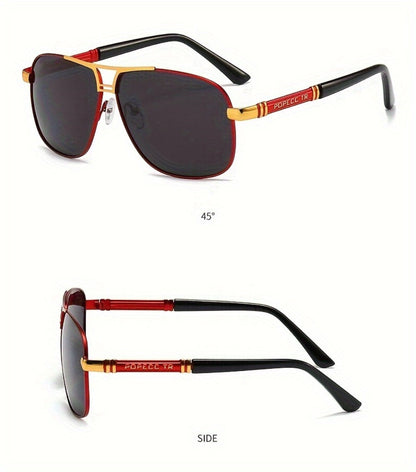 Sunglasses for Men - Full Rim Women Oversized 139mm+ Frame TAC Gradient Lens UV Protection - product detail view 9