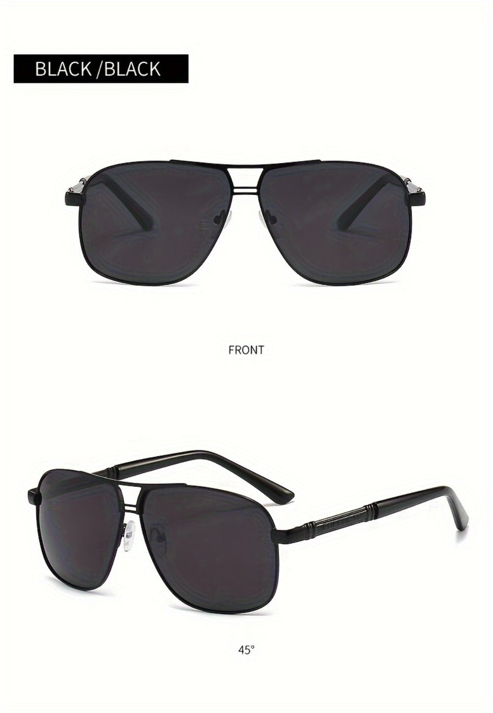 Sunglasses for Men - Full Rim Women Oversized 139mm+ Frame TAC Gradient Lens UV Protection - product detail view 10