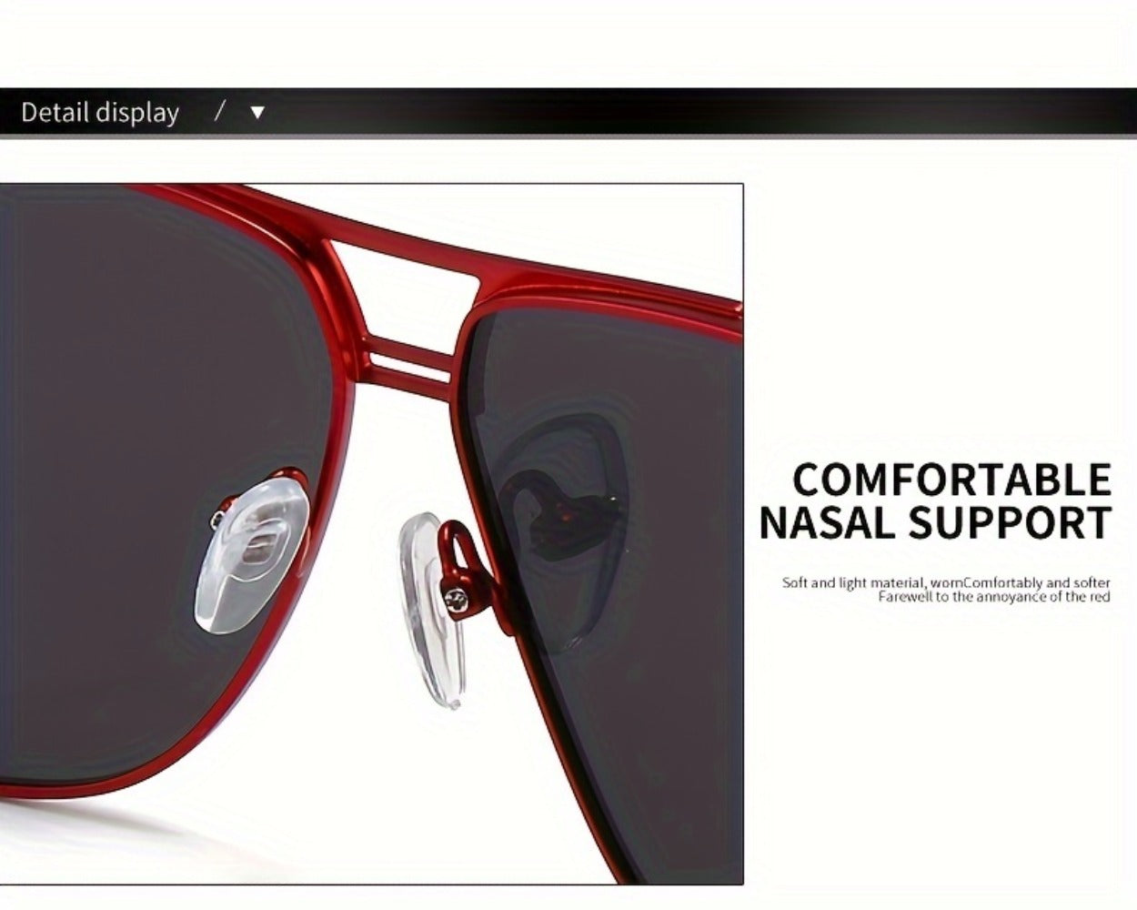 Sunglasses for Men - Full Rim Women Oversized 139mm+ Frame TAC Gradient Lens UV Protection - product detail view 11