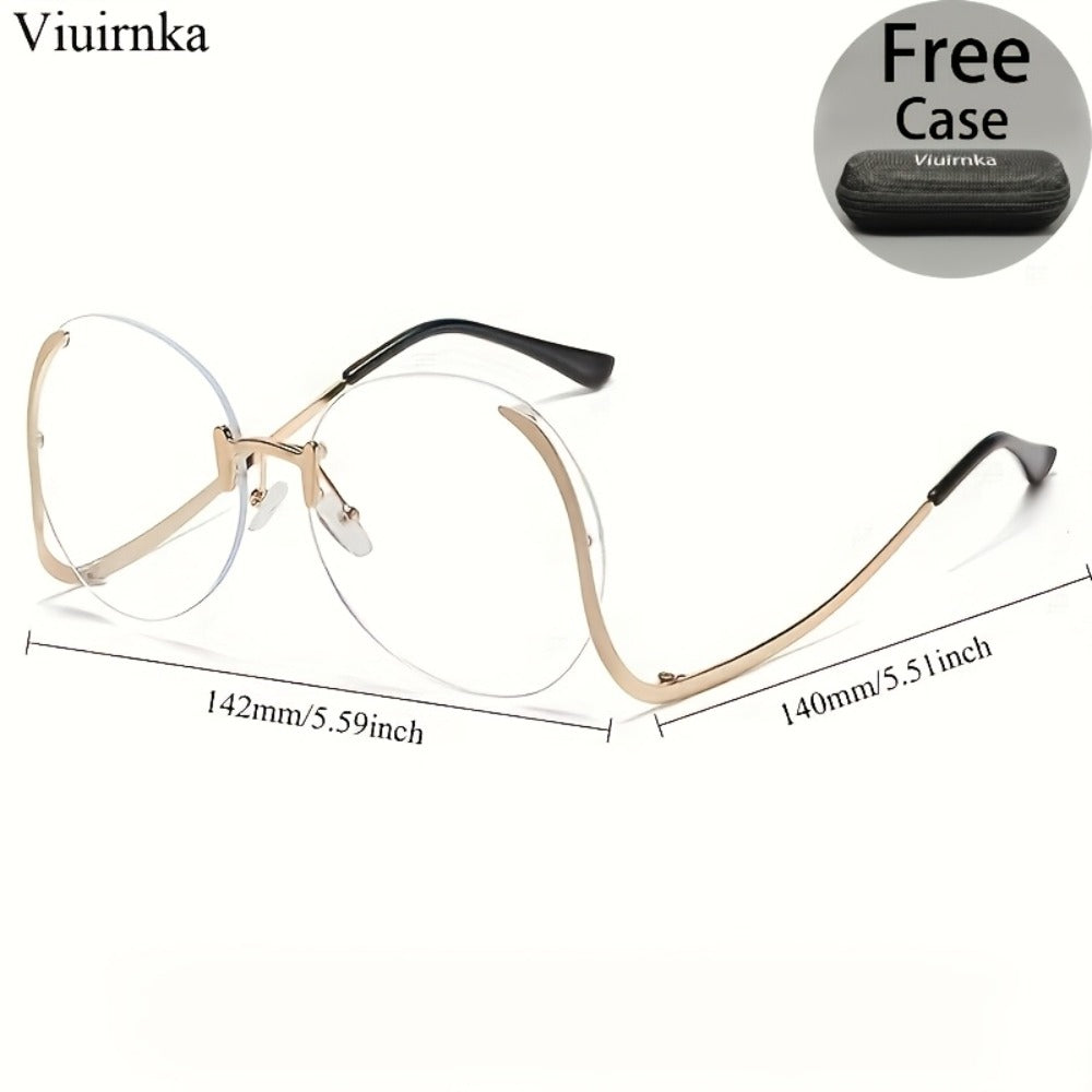 Sunglasses for Women - Gradient for Gold Metal Frame, Ocean Color Gradient Lenses UV Protection - product detail view 5