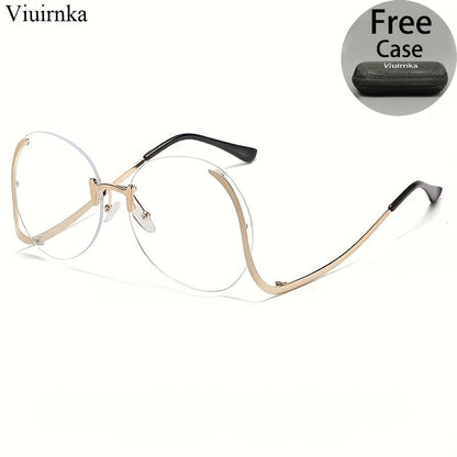 Sunglasses for Women - Gradient for Gold Metal Frame, Ocean Color Gradient Lenses UV Protection - product detail view 10