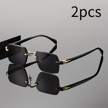 Sunglasses for Men - Gradient Women Metal Frame HD Lens Light Luxury Fashion Eyewear, Exquisite - product detail view 8