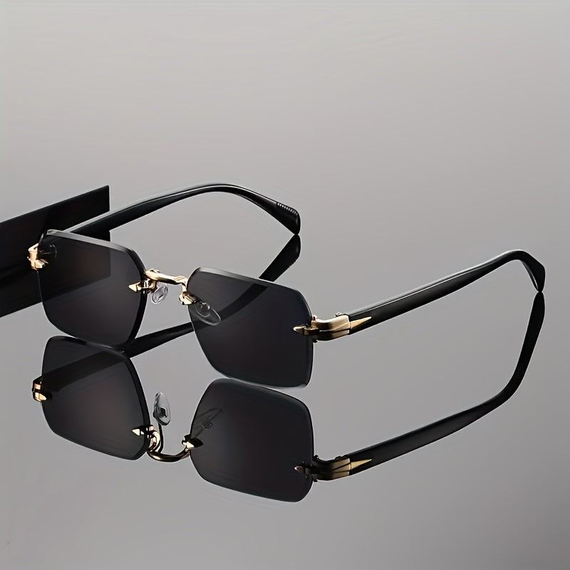Sunglasses for Men - Gradient Women Metal Frame HD Lens Light Luxury Fashion Eyewear, Exquisite - product detail view 14