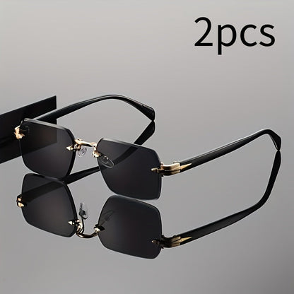 Sunglasses for Men - Gradient Women Metal Frame HD Lens Light Luxury Fashion Eyewear, Exquisite - product detail view 16