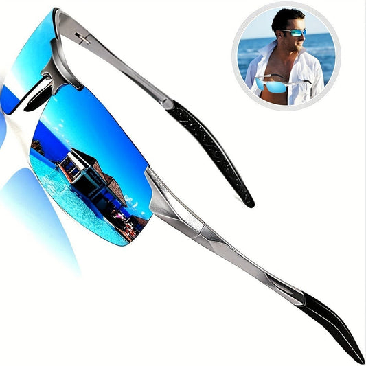 Sunglasses for Men - HD Polarized Al-Mg Alloy Ultralight Frame UV400 for Women High-Definition - main product view