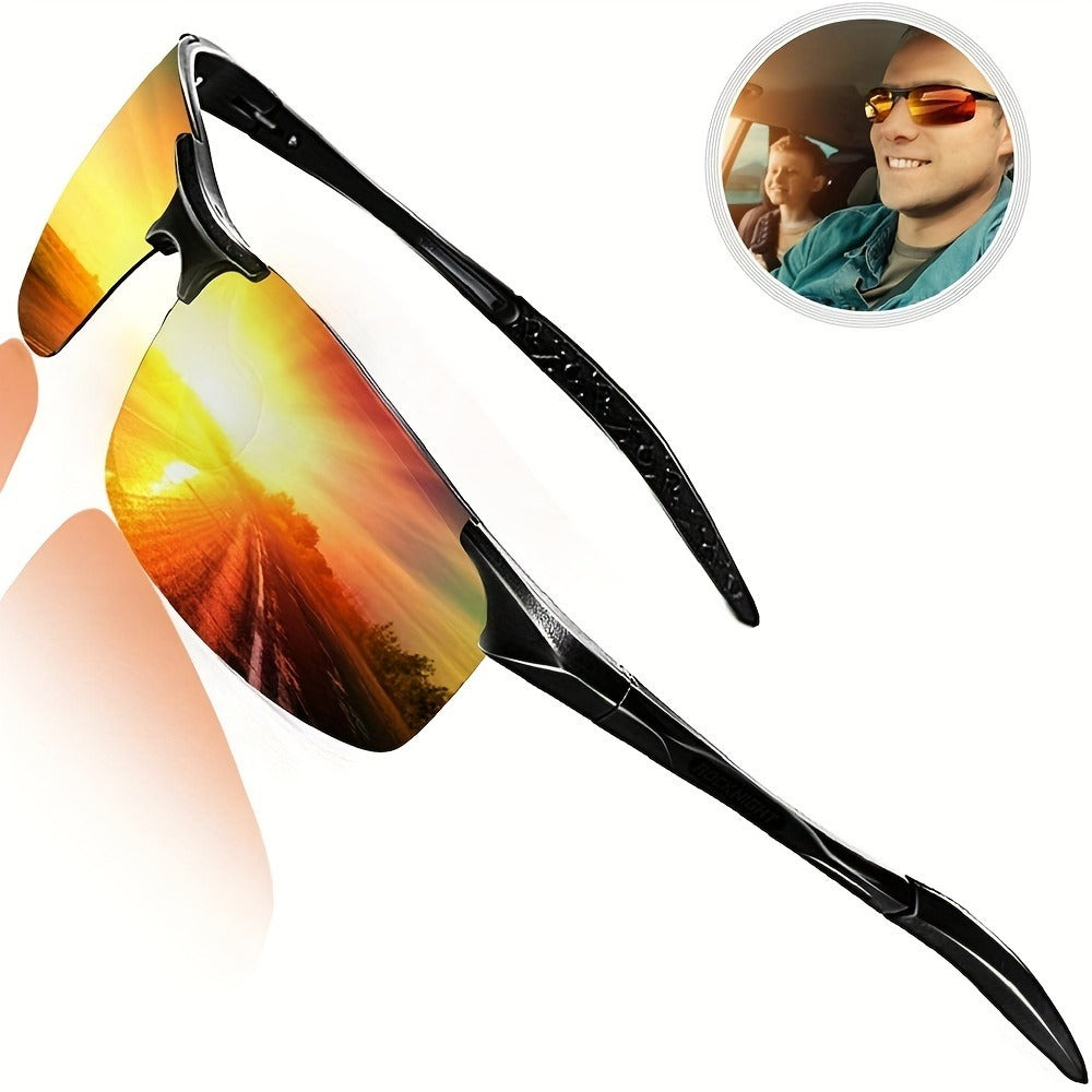 Sunglasses for Men - HD Polarized Al-Mg Alloy Ultralight Frame UV400 for Women High-Definition - product detail view 4