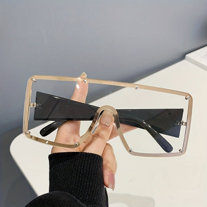 Sunglasses for Women - Large Frame Glasses Wide Brim Rhinestone Edge Accent Fashion Eyewear - product detail view 18