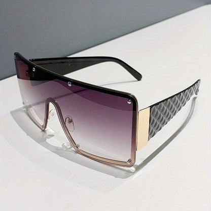 Sunglasses for Women - Large Frame Glasses Wide Brim Rhinestone Edge Accent Fashion Eyewear - product detail view 20