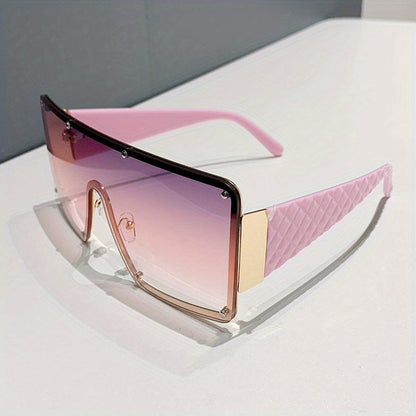 Sunglasses for Women - Large Frame Glasses Wide Brim Rhinestone Edge Accent Fashion Eyewear - product detail view 23