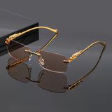 Golden Frame Champagne Lens