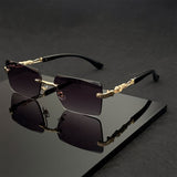 Golden Frame Gradient Gray Lenses