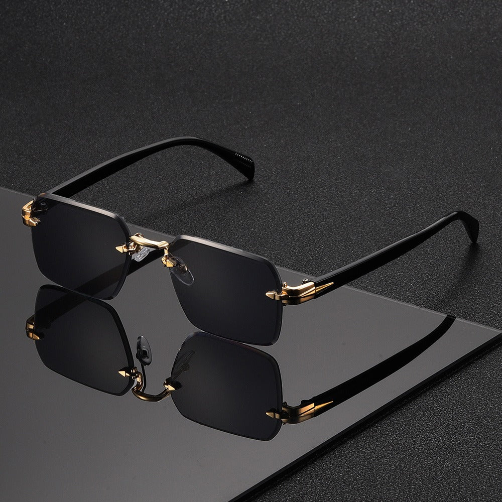 Sunglasses for Men - Metal Gradient for Women HD Cut-Edge Lenses, Light Luxury Street Style - product detail view 4