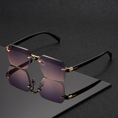 Sunglasses for Men - Metal Gradient for Women HD Cut-Edge Lenses, Light Luxury Street Style - product detail view 7