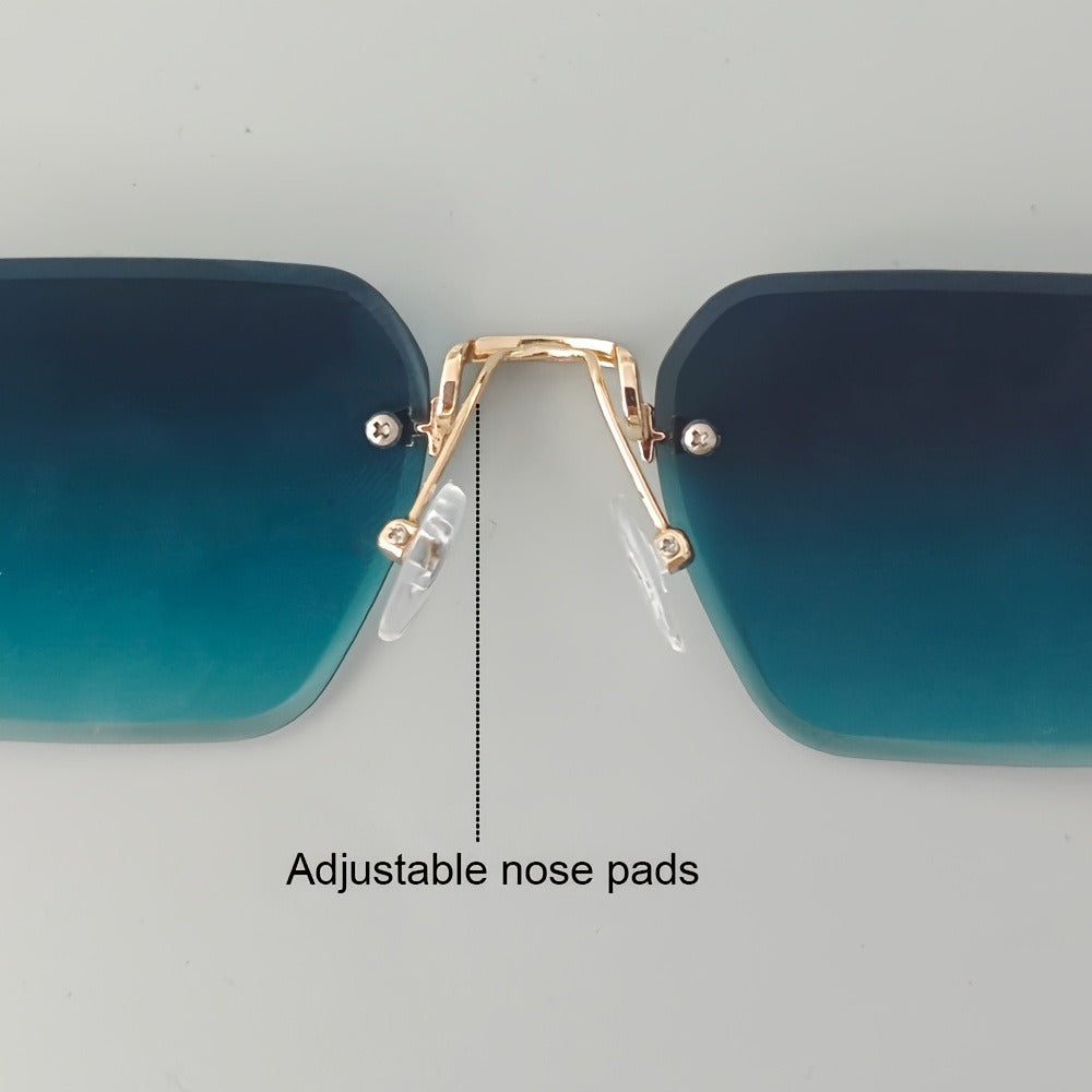 Sunglasses for Men - Metal Gradient for Women HD Cut-Edge Lenses, Light Luxury Street Style - product detail view 8