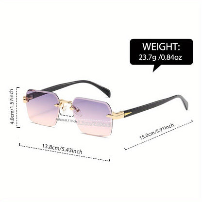 Sunglasses for Men - Metal Gradient for Women HD Cut-Edge Lenses, Light Luxury Street Style - product detail view 9