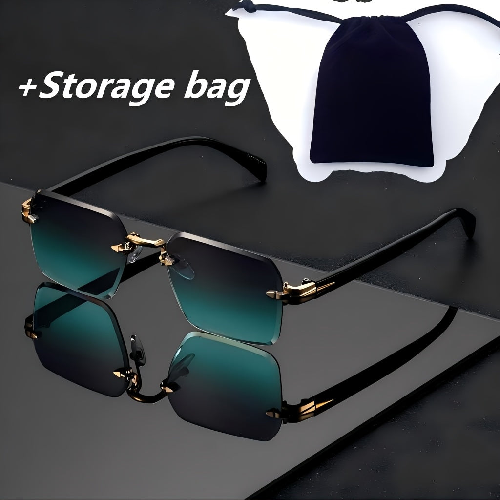 Sunglasses for Men - Metal Gradient for Women HD Cut-Edge Lenses, Light Luxury Street Style - product detail view 10