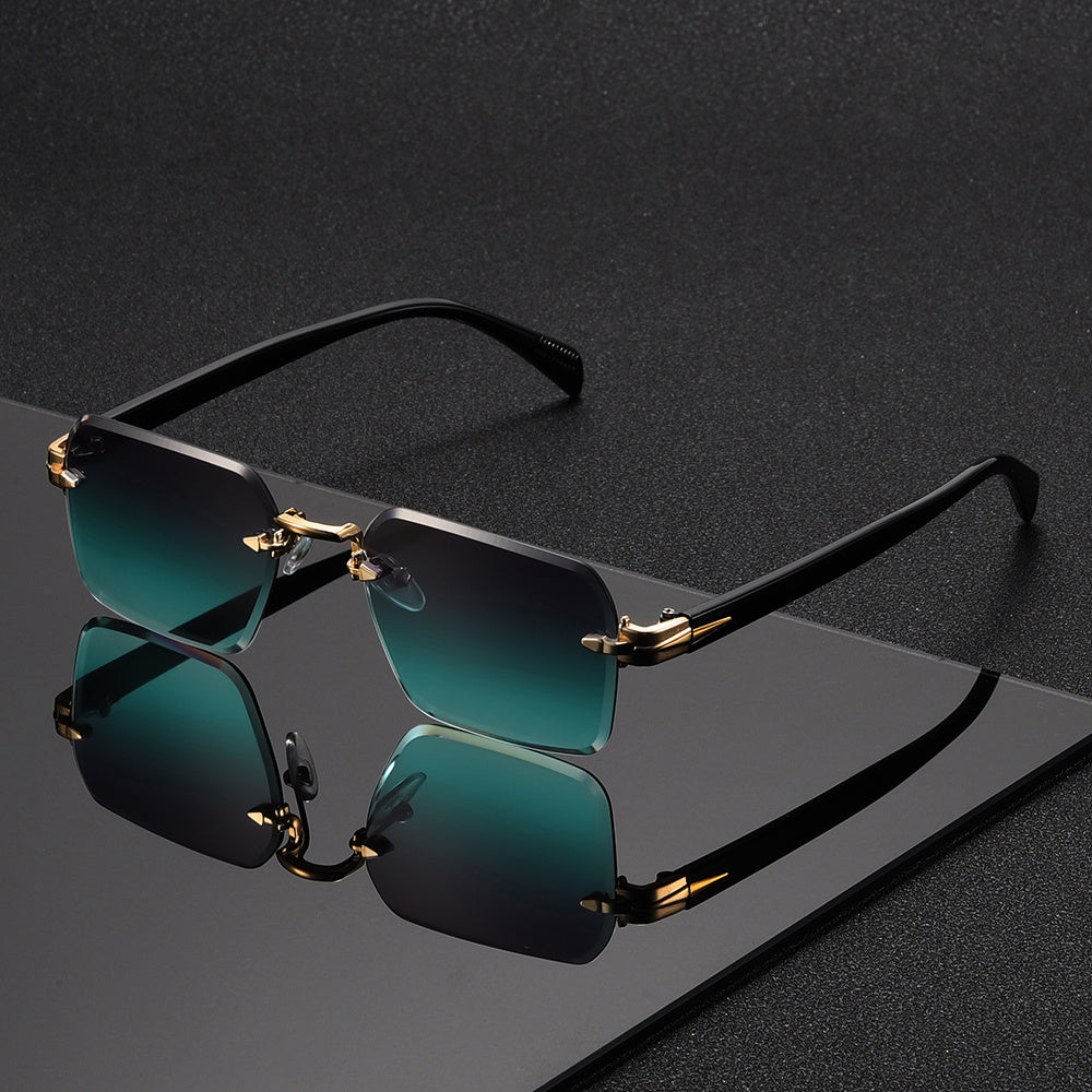 Sunglasses for Men - Metal Gradient for Women HD Cut-Edge Lenses, Light Luxury Street Style - product detail view 11