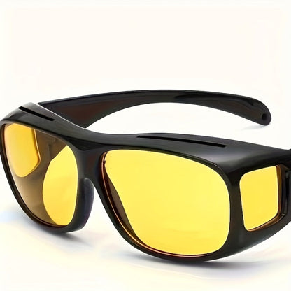 Sunglasses for Men - Night Driving Glasses Wrap-Around Night Vision Anti-Glare for Women, Day & - product detail view 5