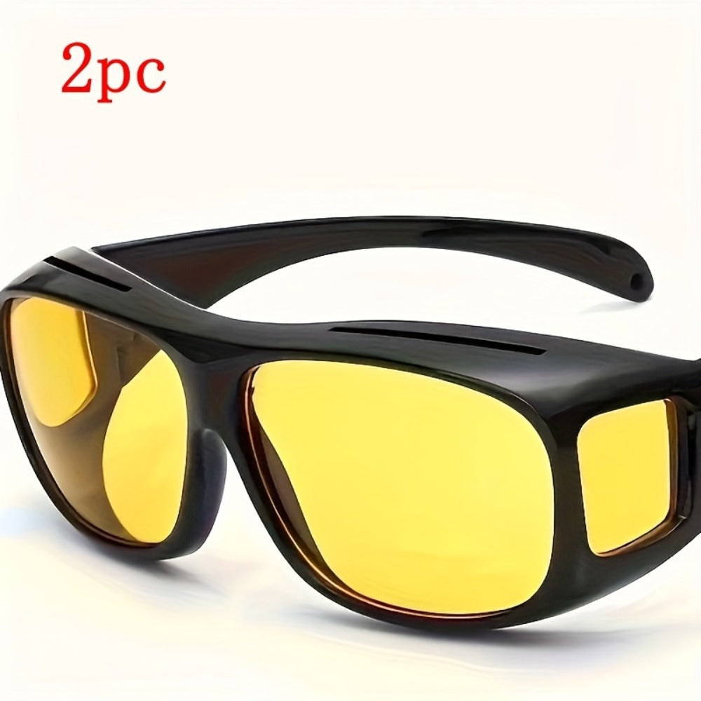 Sunglasses for Men - Night Driving Glasses Wrap-Around Night Vision Anti-Glare for Women, Day & - product detail view 9