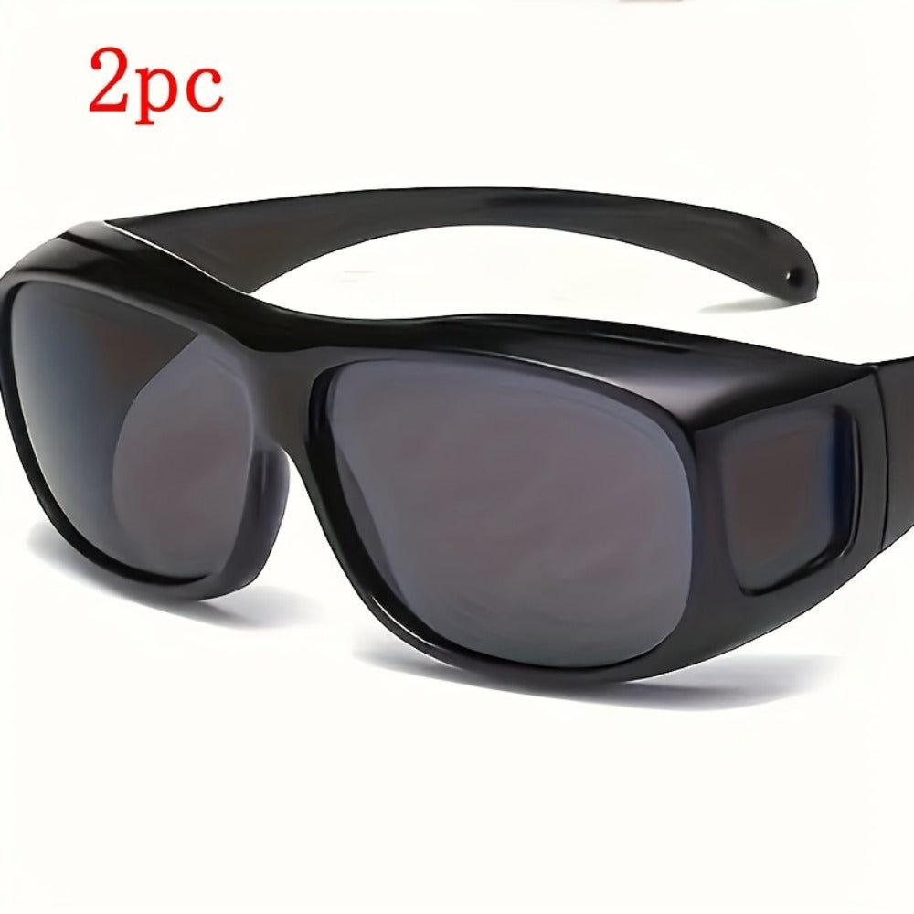 Sunglasses for Men - Night Driving Glasses Wrap-Around Night Vision Anti-Glare for Women, Day & - product detail view 11