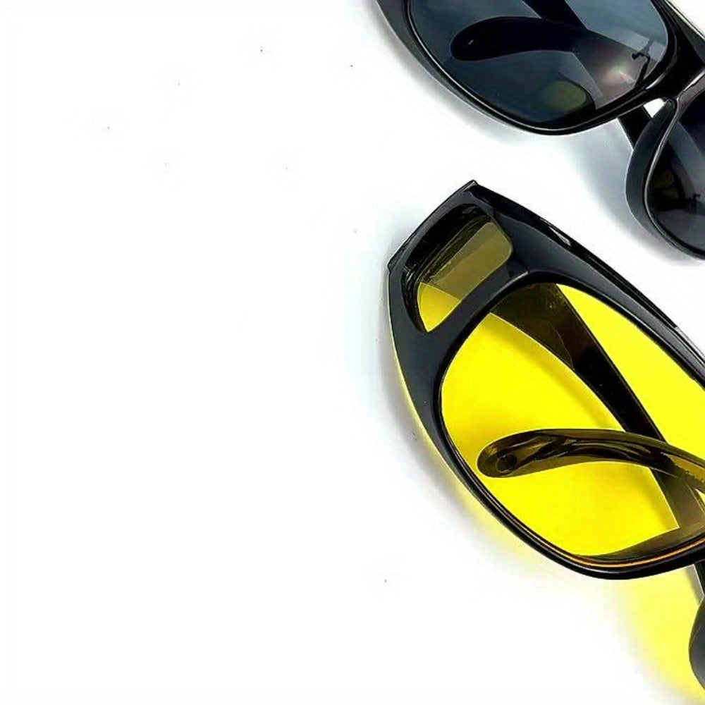 Sunglasses for Men - Night Driving Glasses Wrap-Around Night Vision Anti-Glare for Women, Day & - product detail view 13