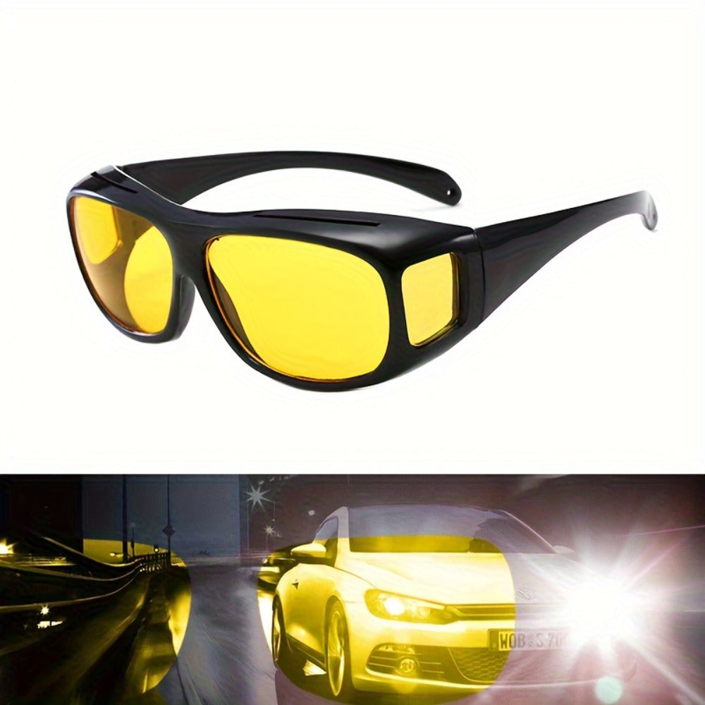 Sunglasses for Men - Night Vision Driving Glasses 2 Pack HD Yellow Anti-Glare Lenses, UV400 & - product detail view 5