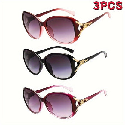 Sunglasses - Oversized Women 3 Pairs Set Blackout Anti-Glare Fashion UV Protection - main product view