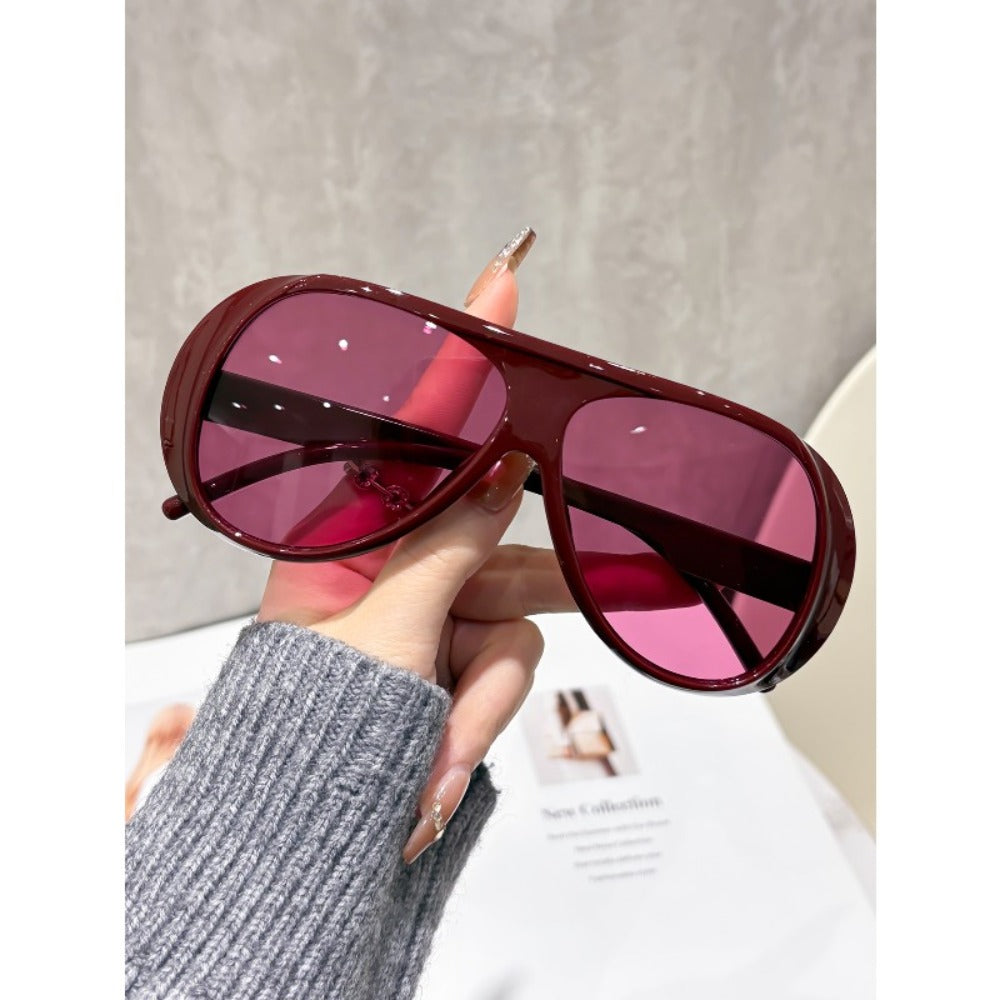 Sunglasses for Men - Oversized for Big Faces Women Retro Large Frame Vintage UV400 Fashion - product detail view 5