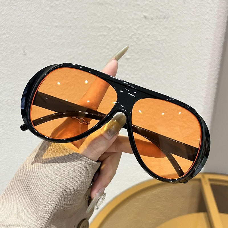 Sunglasses for Men - Oversized for Big Faces Women Retro Large Frame Vintage UV400 Fashion - product detail view 8