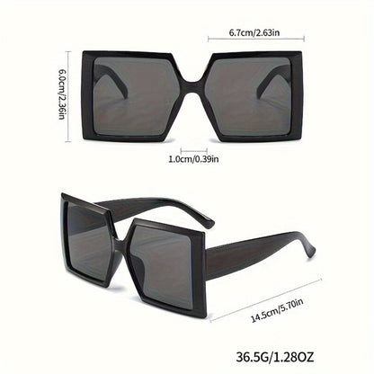 Sunglasses for Women - Oversized Fashion Glasses for 3 Pack Large Frame Flat Top Square Pink - product detail view 5