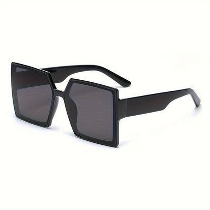 Sunglasses for Women - Oversized for Fashion Luxury Thick Frame Big Lens Shades Black Gray - product detail view 3