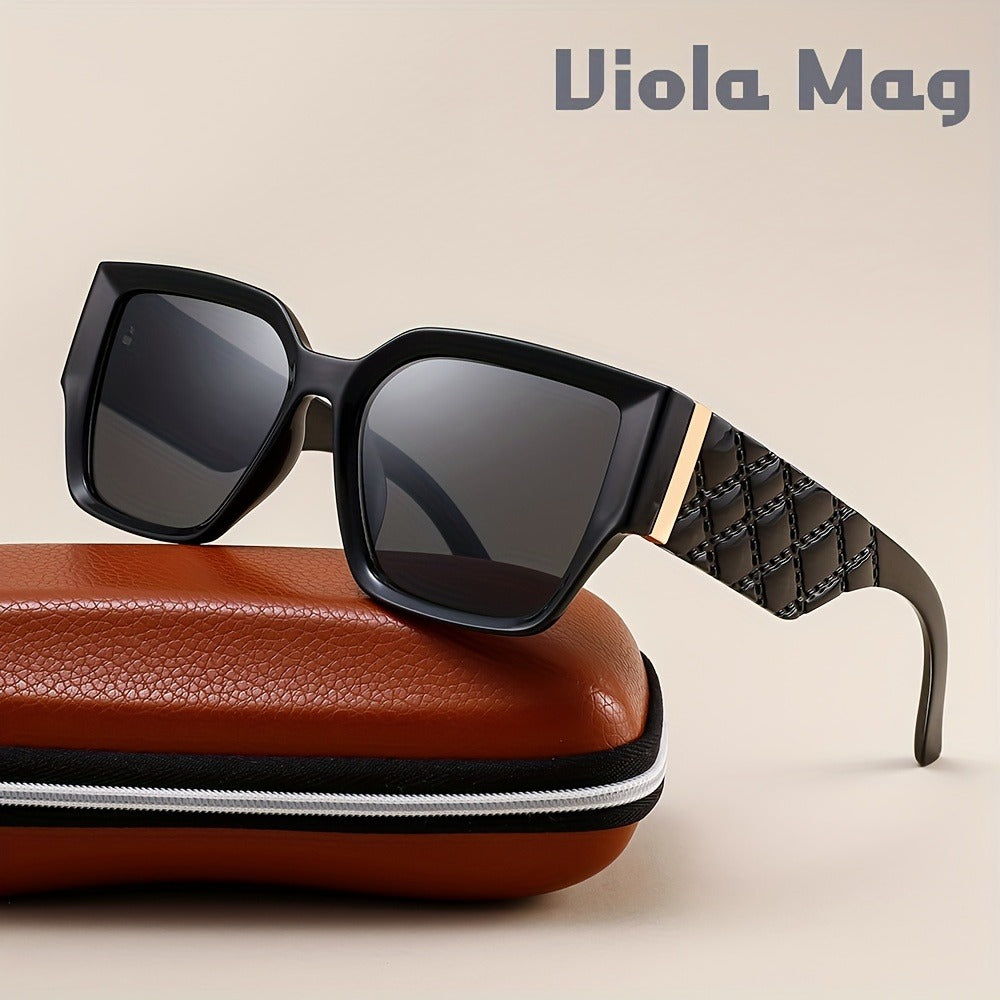 Sunglasses for Men - Oversized Retro Wide Frame Rectangular Vintage Glasses for Women Unisex - main product view
