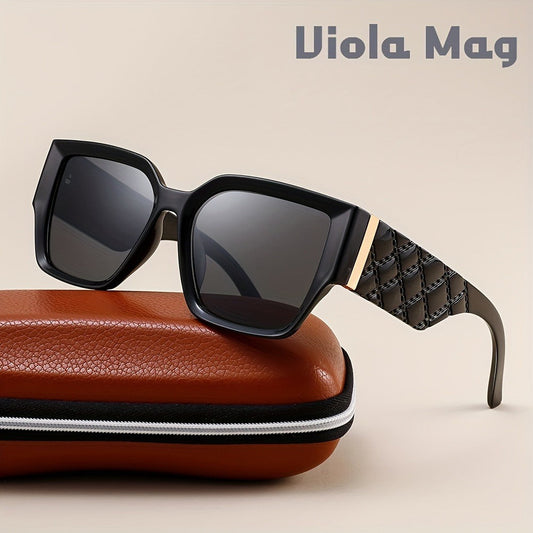 Sunglasses for Men - Oversized Retro Wide Frame Rectangular Vintage Glasses for Women Unisex - main product view