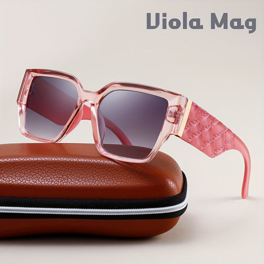 Sunglasses for Men - Oversized Retro Wide Frame Rectangular Vintage Glasses for Women Unisex - product detail view 2