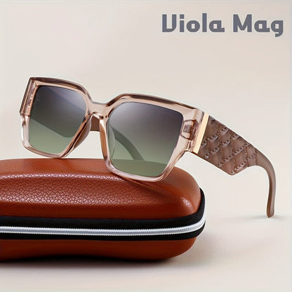 Sunglasses for Men - Oversized Retro Wide Frame Rectangular Vintage Glasses for Women Unisex - product detail view 6