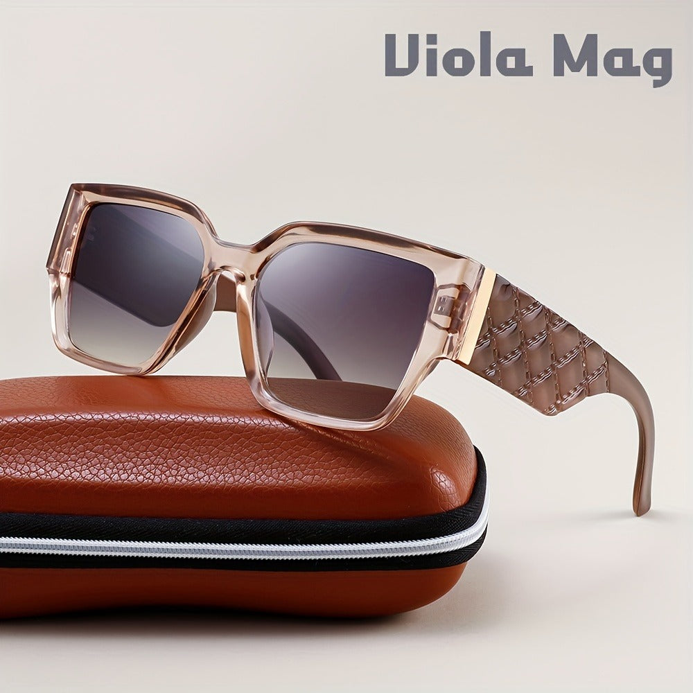 Sunglasses for Men - Oversized Retro Wide Frame Rectangular Vintage Glasses for Women Unisex - product detail view 10