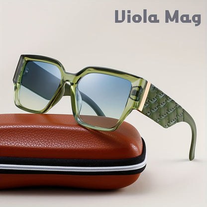 Sunglasses for Men - Oversized Retro Wide Frame Rectangular Vintage Glasses for Women Unisex - product detail view 11
