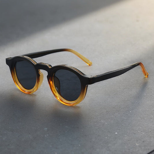 Sunglasses for Men - Oversized Round Gradient Lens UV400 Retro Vintage Style for & Women - product detail view 2
