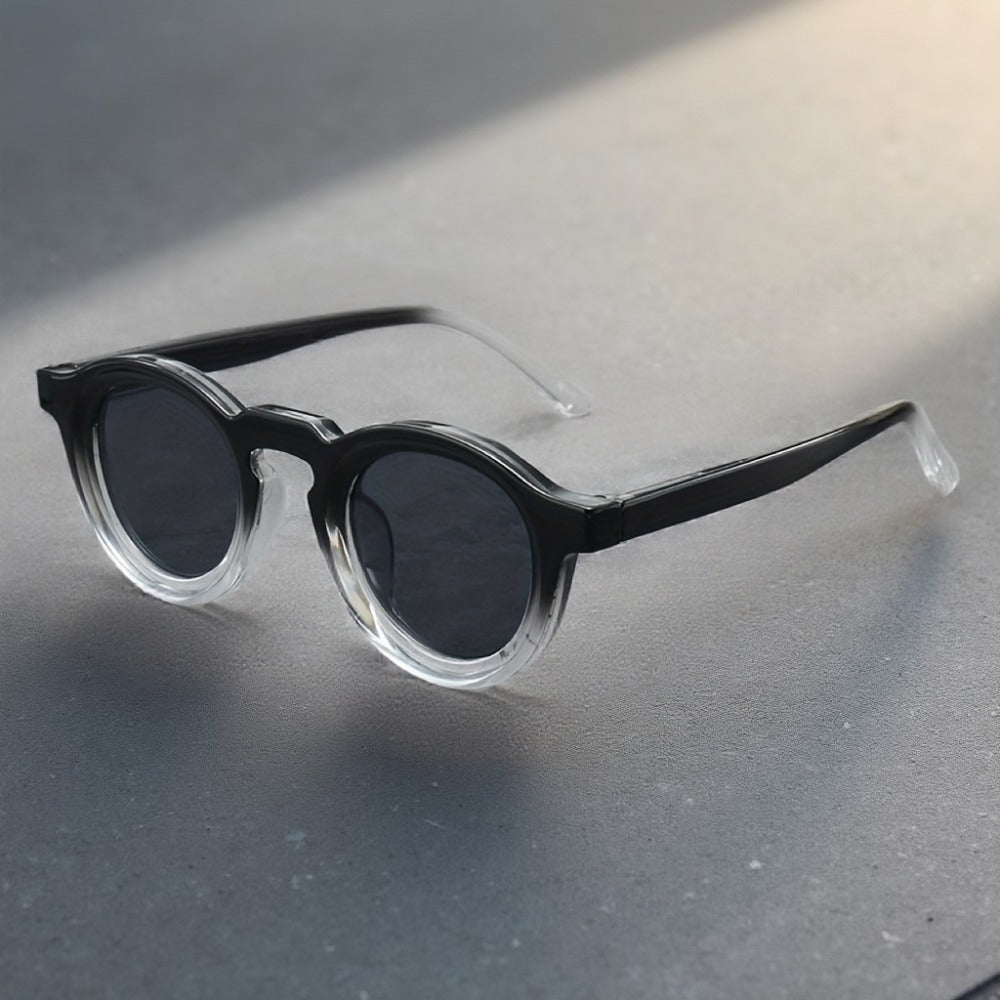 Sunglasses for Men - Oversized Round Gradient Lens UV400 Retro Vintage Style for & Women - product detail view 3