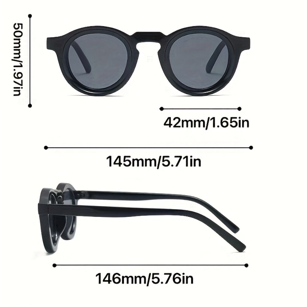 Sunglasses for Men - Oversized Round Gradient Lens UV400 Retro Vintage Style for & Women - product detail view 4