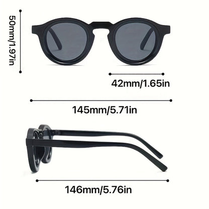 Sunglasses for Men - Oversized Round Gradient Lens UV400 Retro Vintage Style for & Women - product detail view 4