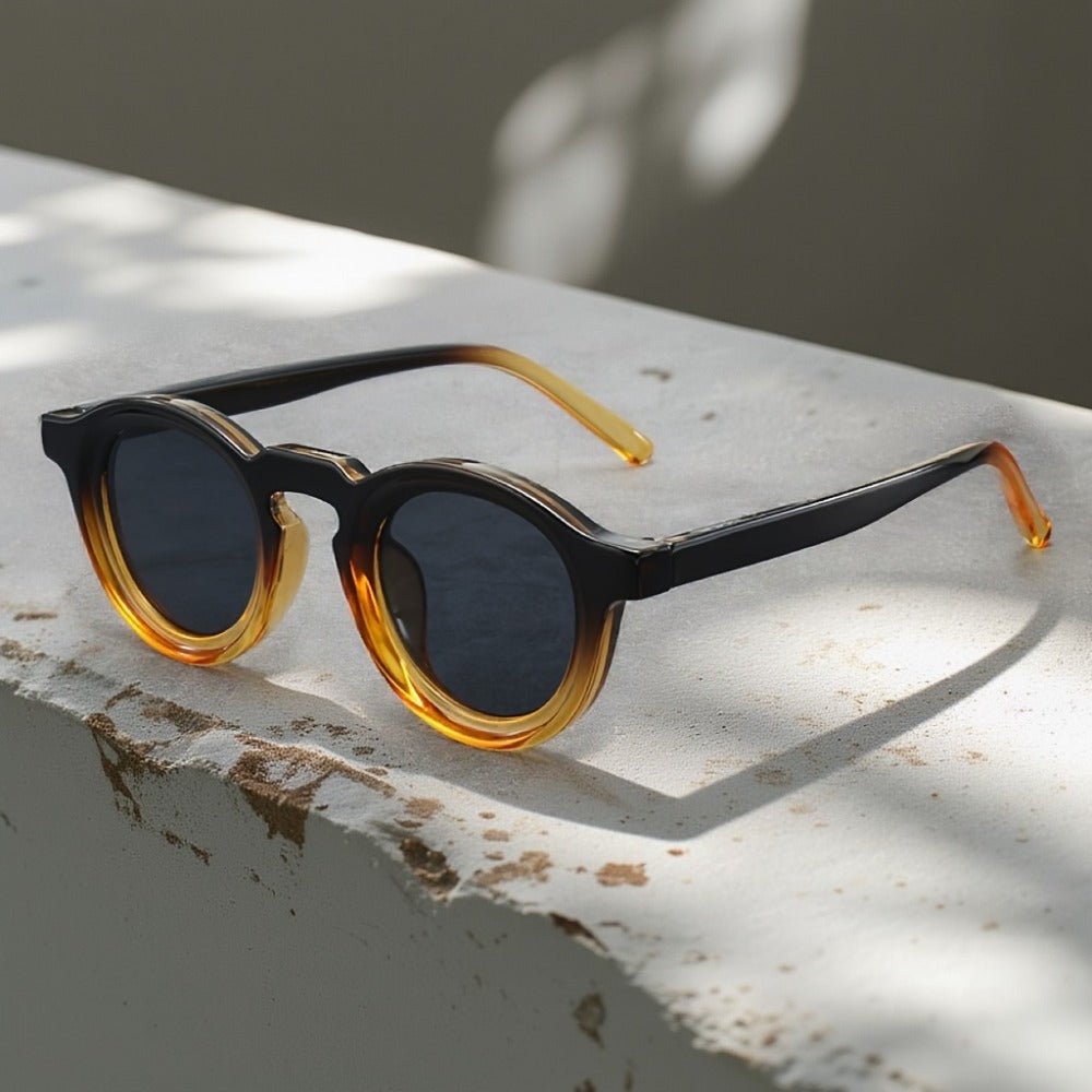 Sunglasses for Men - Oversized Round Gradient Lens UV400 Retro Vintage Style for & Women - product detail view 11