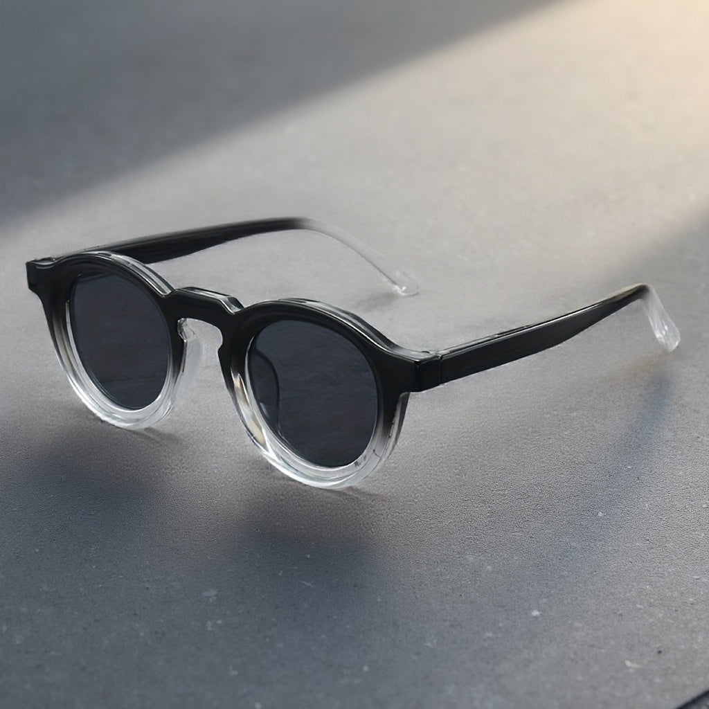 Sunglasses for Men - Oversized Round Gradient Lens UV400 Retro Vintage Style for & Women - product detail view 13