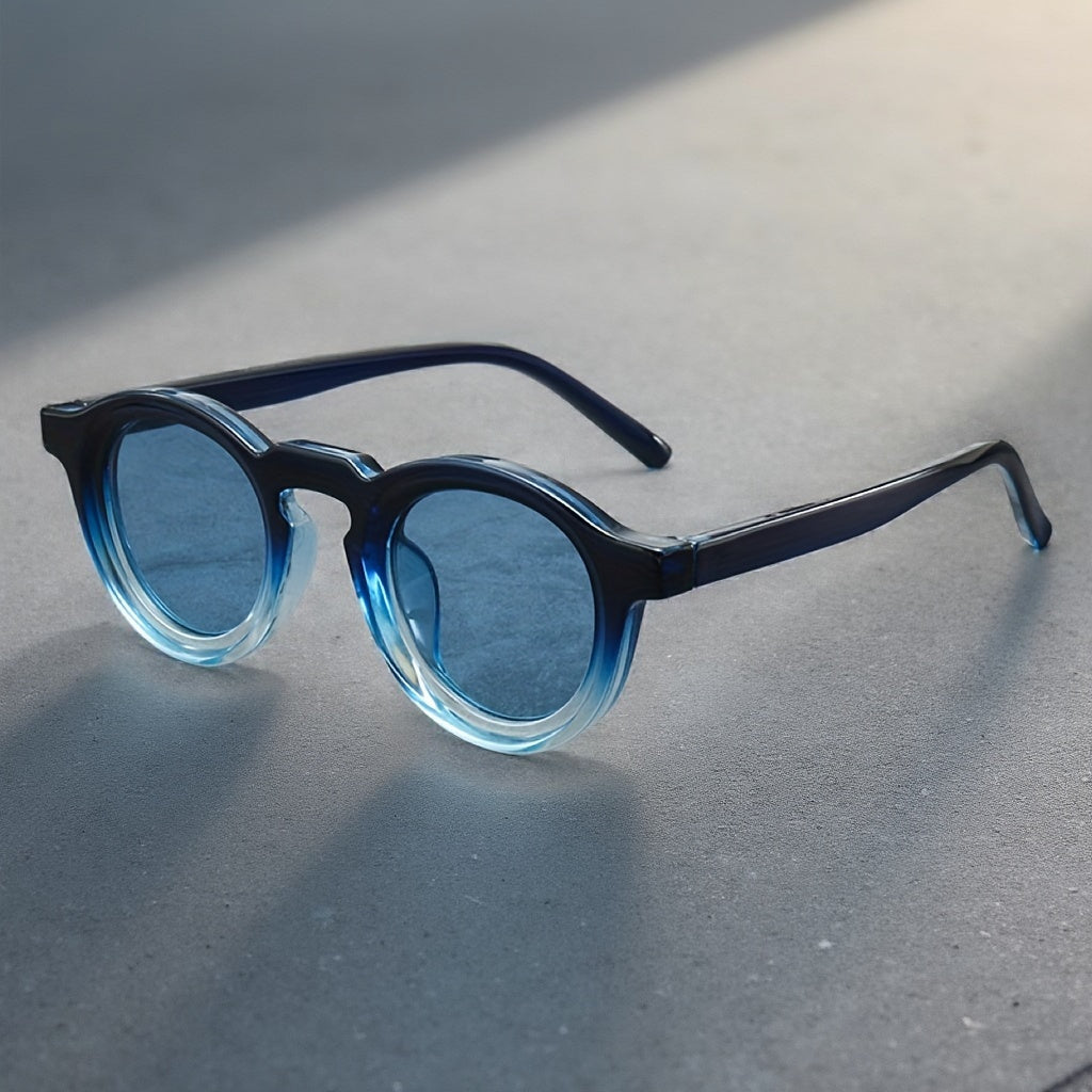Sunglasses for Men - Oversized Round Gradient Lens UV400 Retro Vintage Style for & Women - product detail view 14