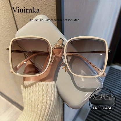 Sunglasses for Men - Oversized Square Gradient UV400 for Women - Trendy Unisex Fashion Eyewear - main product view